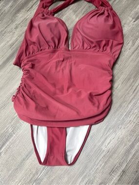 Baywatch Classic One-Piece Swimsuit in Rose Red